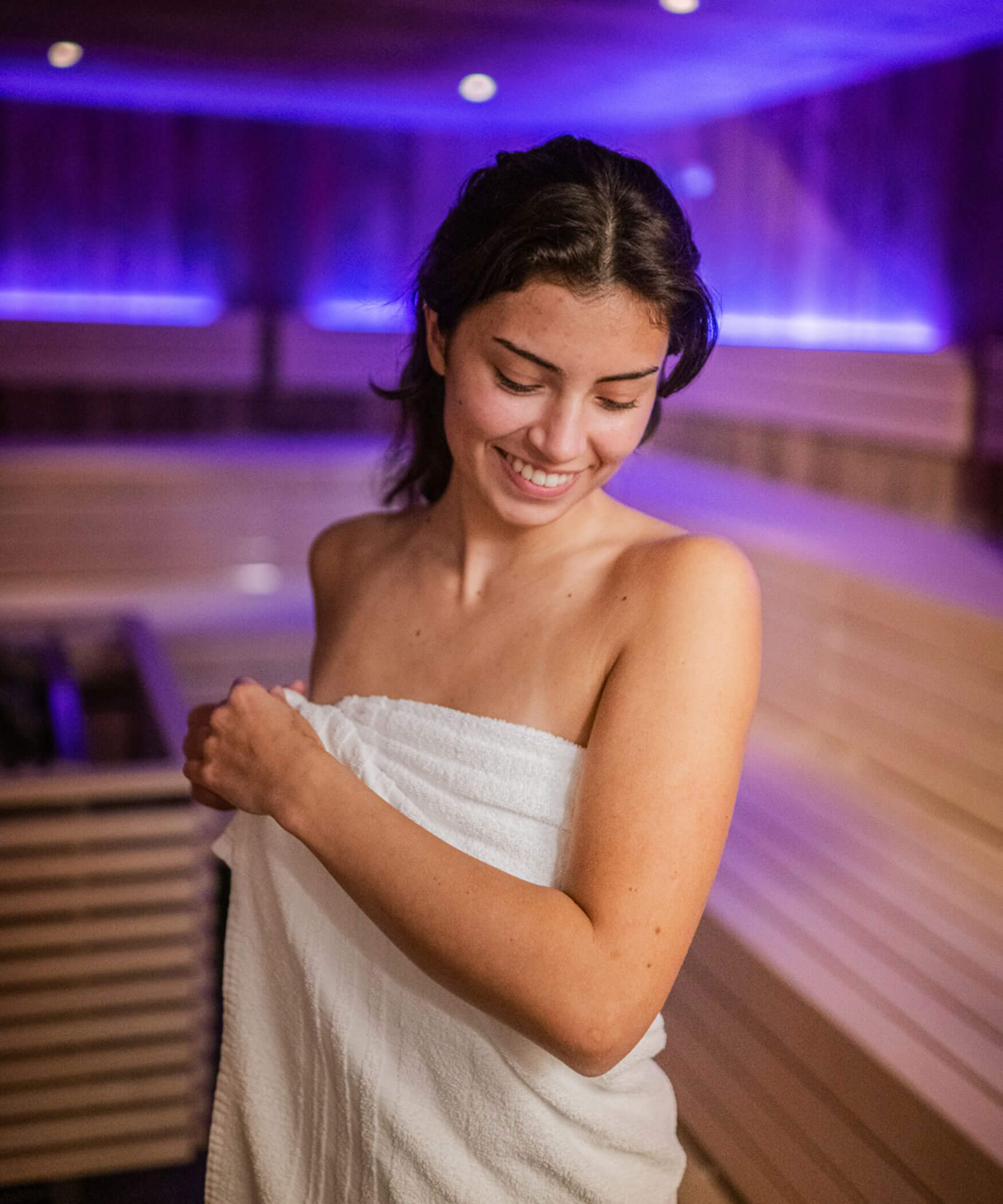 Frau in der Sauna - Wellnessbereich Laurin's